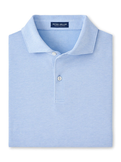 The Peter Millar Albatross Cotton Blend Piqué Polo in Regatta Blue made with performance yarns.
