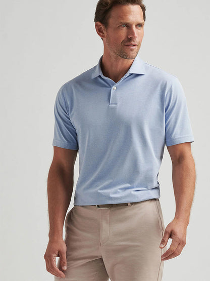 Peter Millar Albatross Cotton Blend Piqué Polo in Angelite