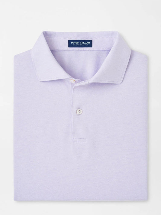 Peter Millar Albatross Cotton Blend Piqué Polo in Lavender Moon