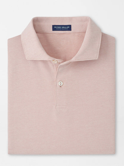 The Peter Millar Albatross Cotton Blend Piqué Polo in Faded Scarlet features a classic piqué texture and comes folded in a soft cotton blend.