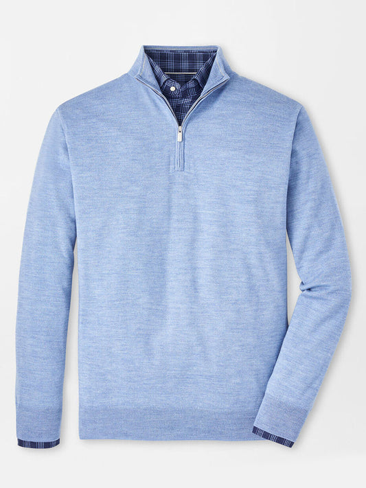 Peter Millar Autumn Crest Quarter-Zip in Cottage Blue