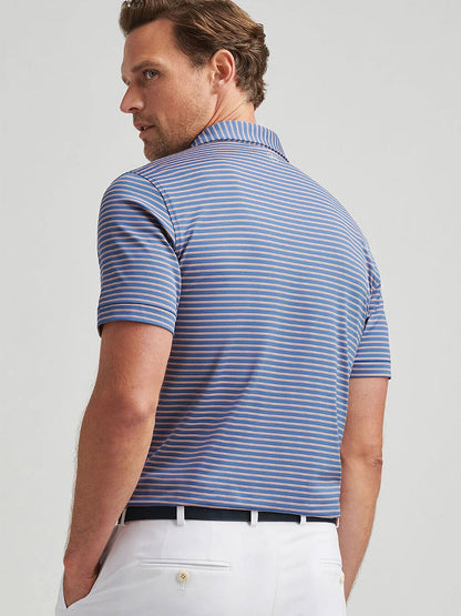 Peter Millar Bridge Performance Jersey Polo in Ocean Blue