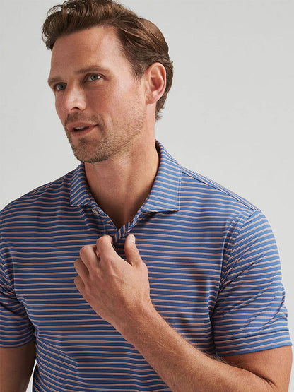 Peter Millar Bridge Performance Jersey Polo in Ocean Blue