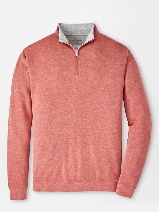Peter Millar Crown Comfort Pullover in Clay Rose displayed on a plain background.