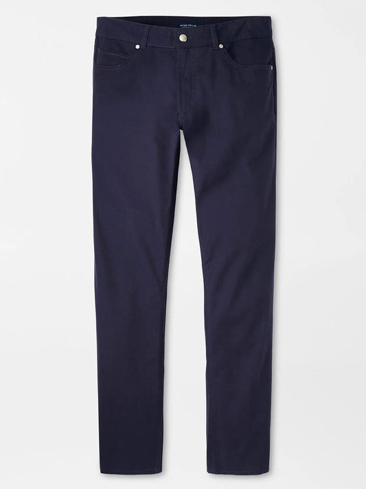 Peter Millar Delvin Twill Five-Pocket Pant in Navy