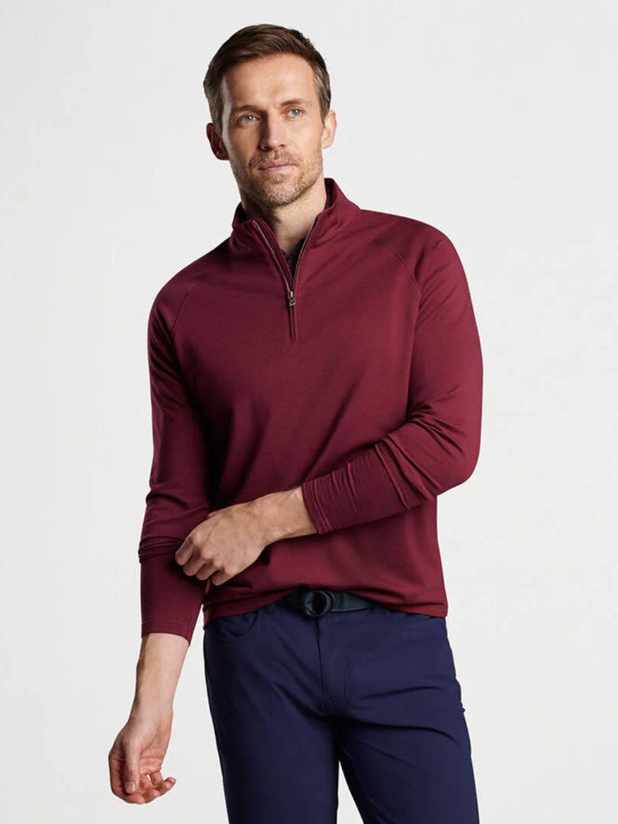 Peter Millar Excursionist Flex Performance Pullover in Vermouth