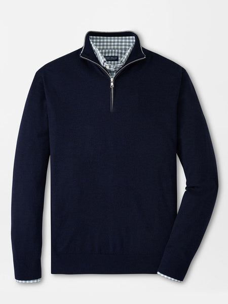 Excursionist Flex Quarter-Zip in Navy | Peter Millar
