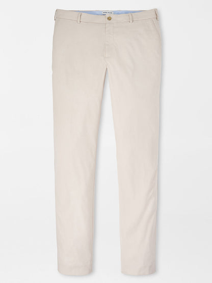 Peter Millar Raleigh Performance Trouser in Stone on a plain background.