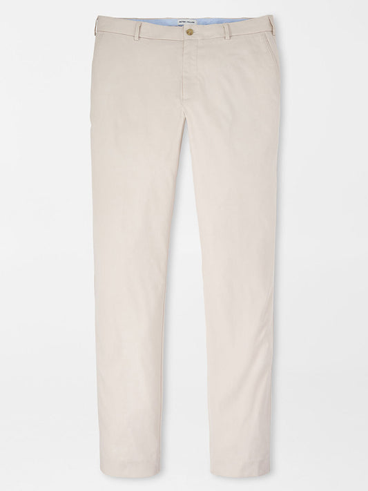 Peter Millar Raleigh Performance Trouser in Stone on a plain background.