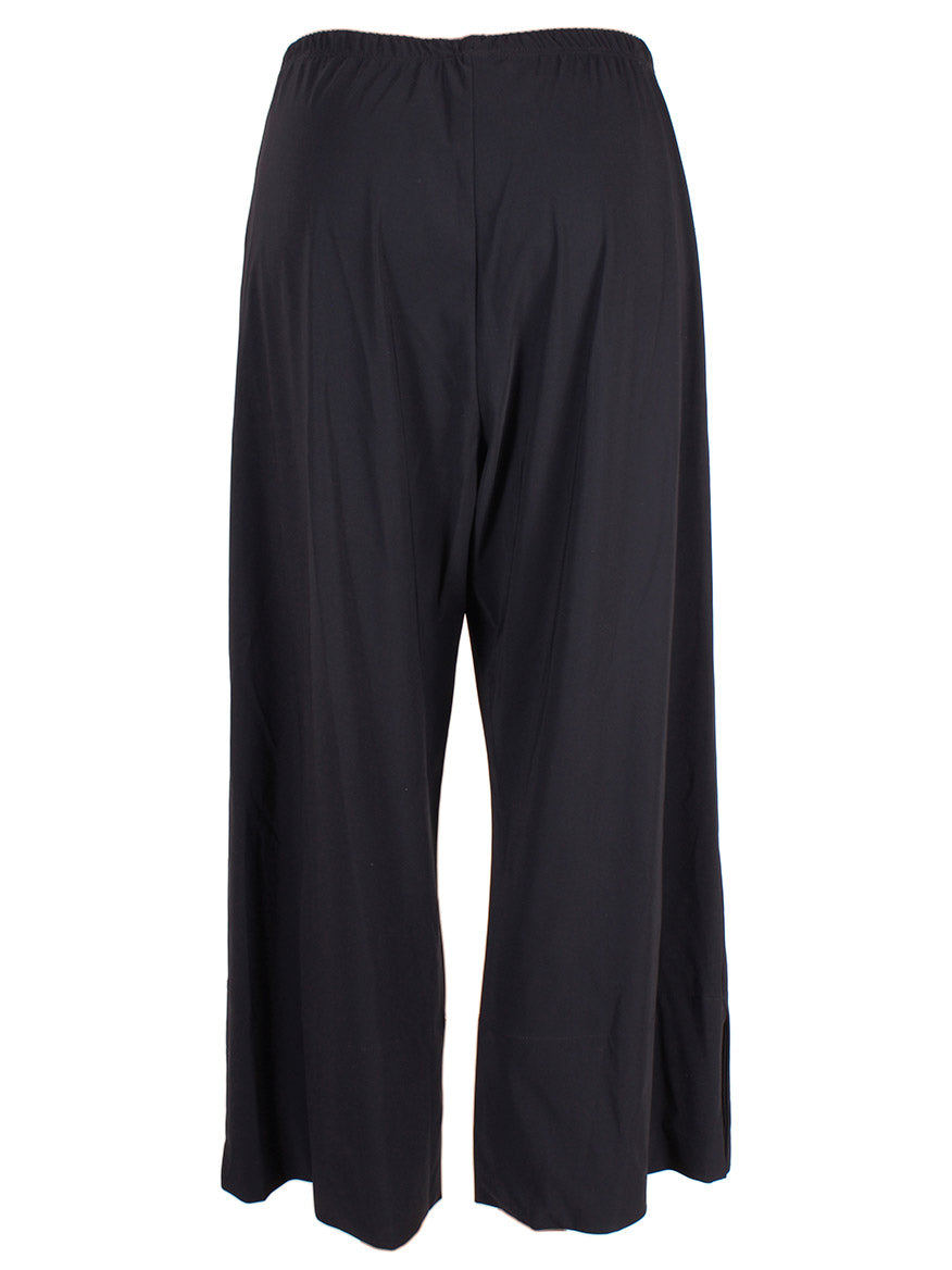 Porto Holiday Wide Leg Pant in Shadow with an elastic waistband, isolated on a white background.