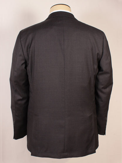 A mannequin showcases the back view of the Scabal Soho Wool Suit in Charcoal, highlighting its classic 2-button jacket against a simple light background.