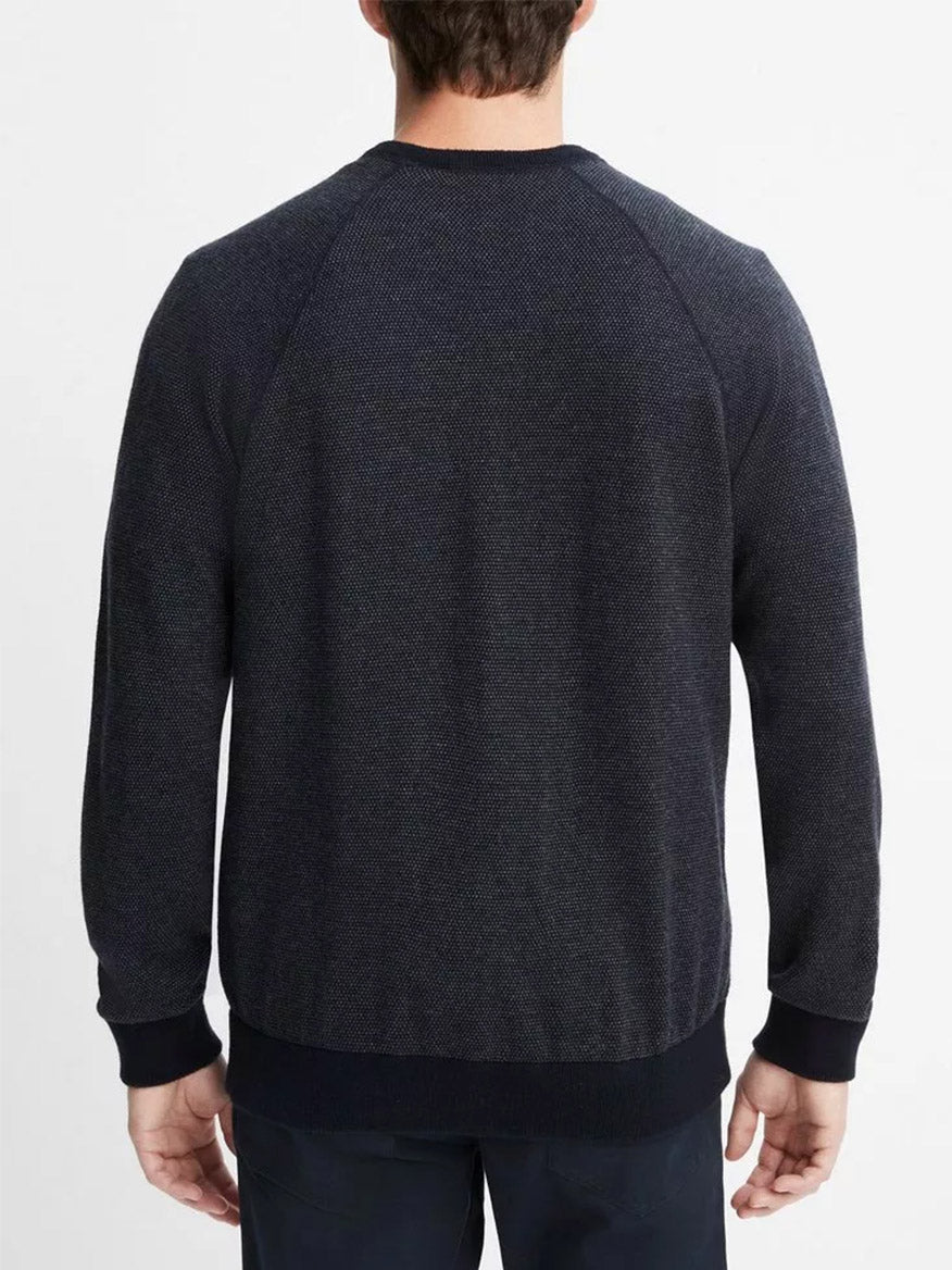 Vince Birdseye Raglan Sweater in Coastal/Medium Heather Grey