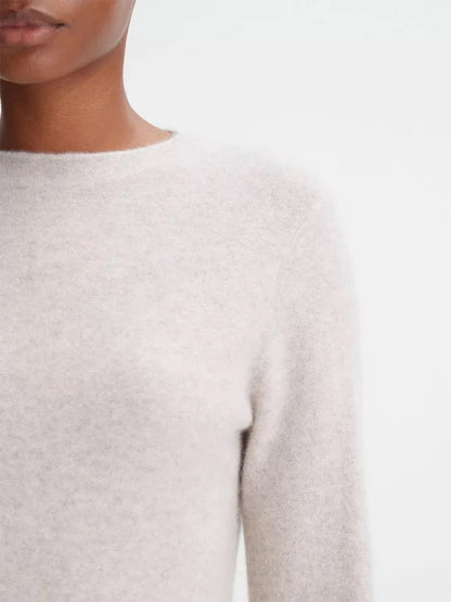 Vince Plush Cashmere Crew Neck Sweater in Marble