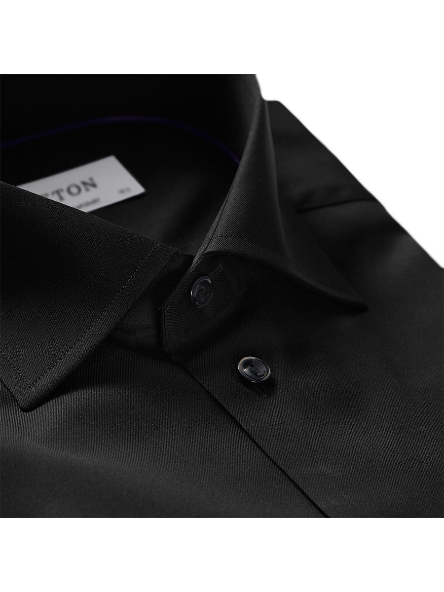 Eton Contemporary Fit Black Signature Twill Dress Shirt