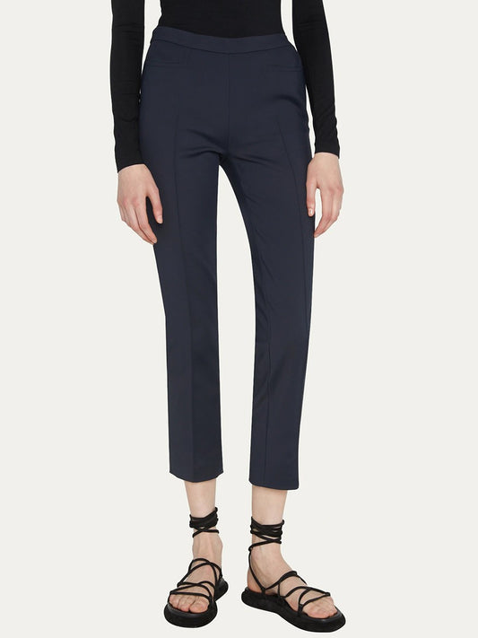 Akris Punto Franca Mid-Rise Ankle Pants in Navy