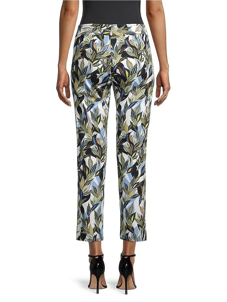 Lulu Leaf Print Pant Amazing Blue Multi Avenue Montaigne