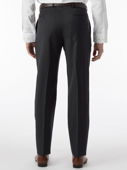 Ballin Theo Comfort 'EZE' Modern Flat Front Pant in Charcoal