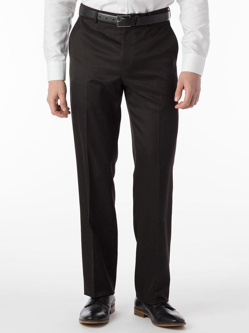 Ballin Dunhill Micro Nano Traditional Flat Front Pant in Black