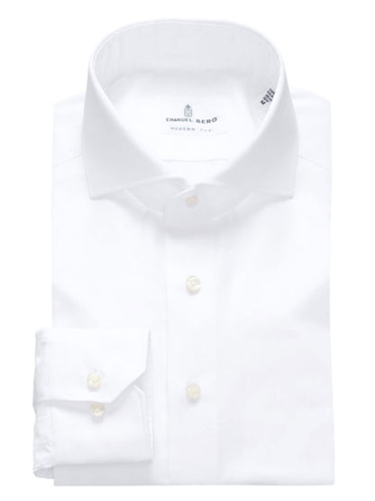 Emanuel Berg Modern Fit Dress Shirt in White