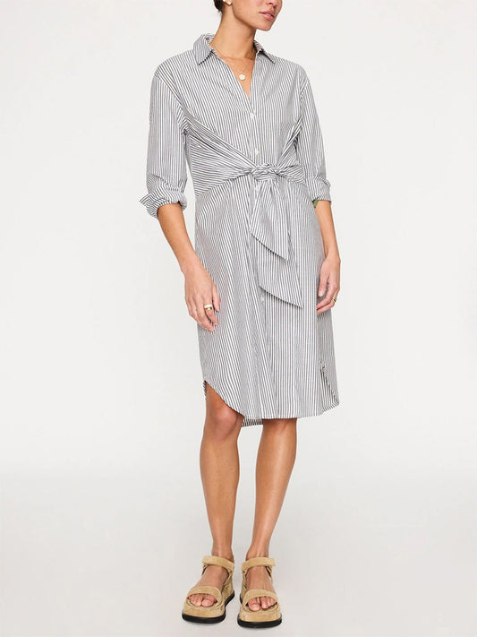 Brochu Walker Ashland Stripe Dress in Fraser Grey Stripe