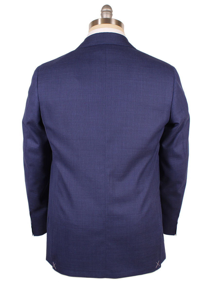 Canali Kei Patch Pocket Sport Jacket in Royal Blue on a mannequin, viewed from the back.