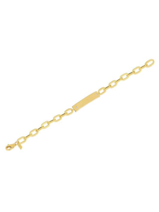 EF Collection Nameplate Jumbo Link Bracelet in Yellow Gold