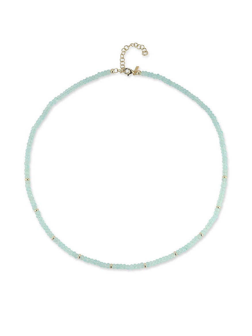 EF Collection Birthstone Bead Necklace - Chalcedony