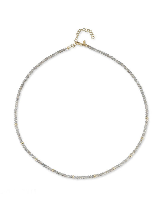 EF Collection Birthstone Bead Necklace - Labradorite