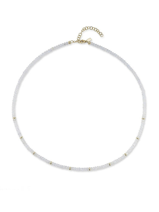 EF Collection Birthstone Bead Necklace - Moonstone