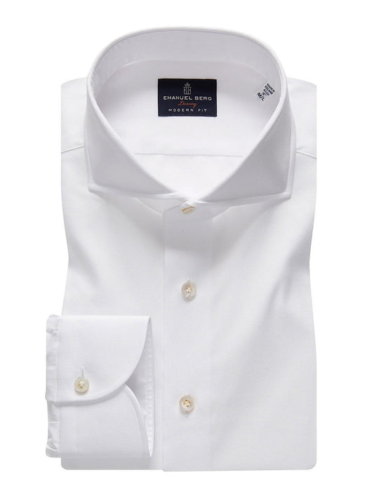 Emanuel Berg Premium Luxury Dress Shirt in White