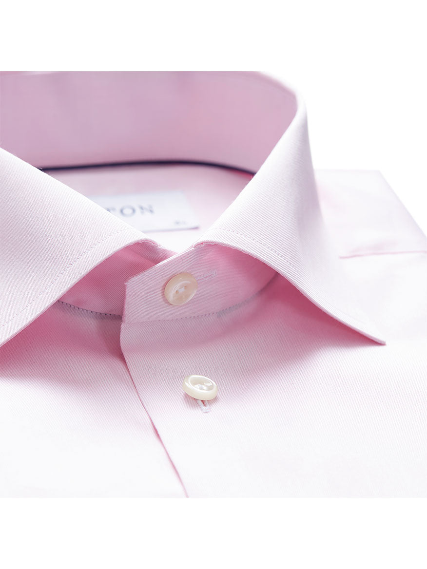 Eton Slim Fit Pink Signature Twill Dress Shirt