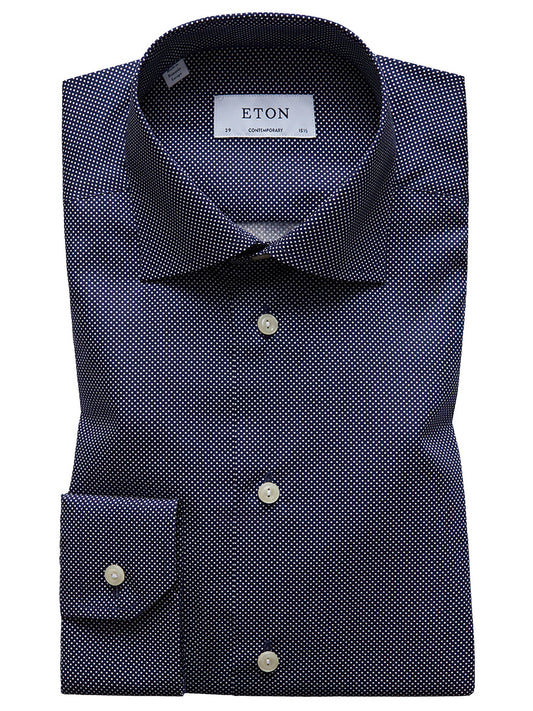 Eton Contemporary Fit Eton Signature Dots Dress Shirt