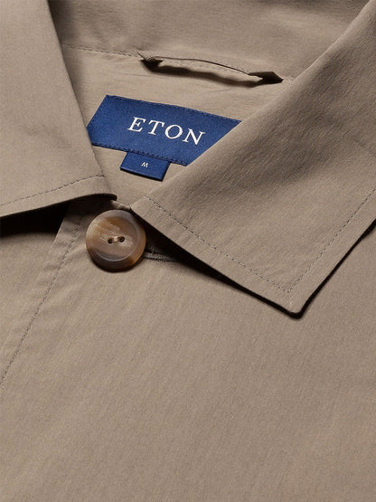 Eton Brown Cotton Nylon Overshirt