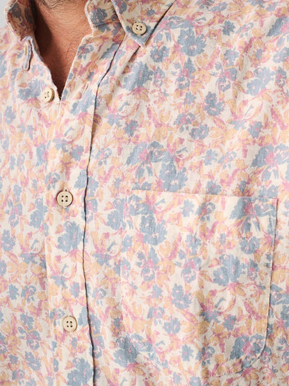 Faherty Brand Short Sleeve Breeze Shirt in Tropic Shores Floral