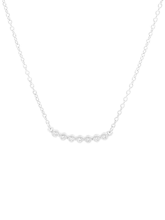 Freida Rothman Horizontal Bezel Pendant Necklace in Silver