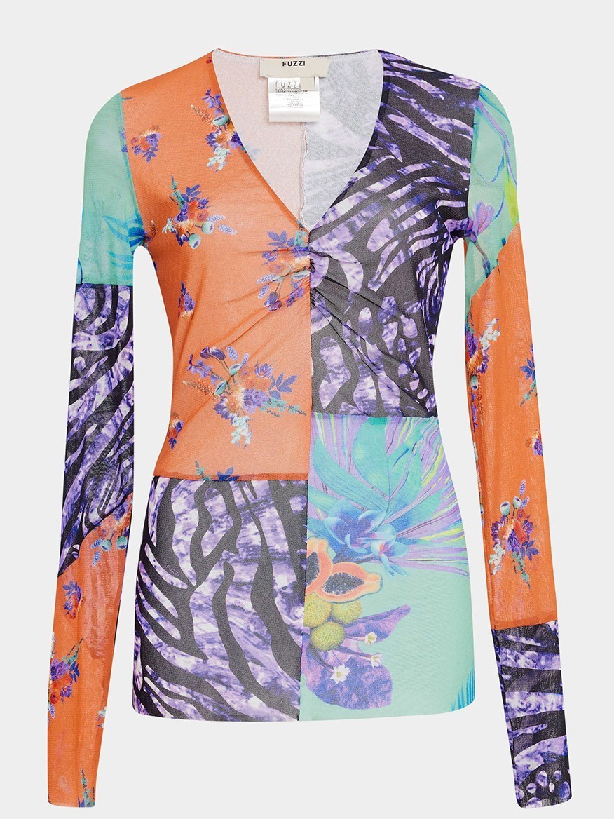 Fuzzi store printed top