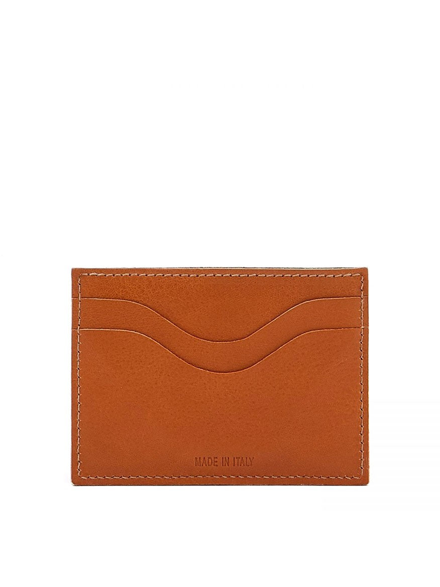 Il Bisonte Baratti Card Case in Caramel Cowhide Leather