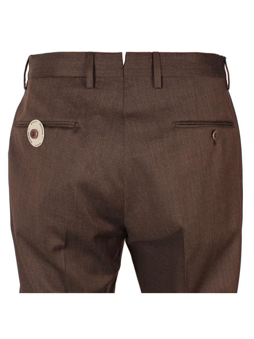 The back view of Incotex Matty 4-Season Trouser in Brown.