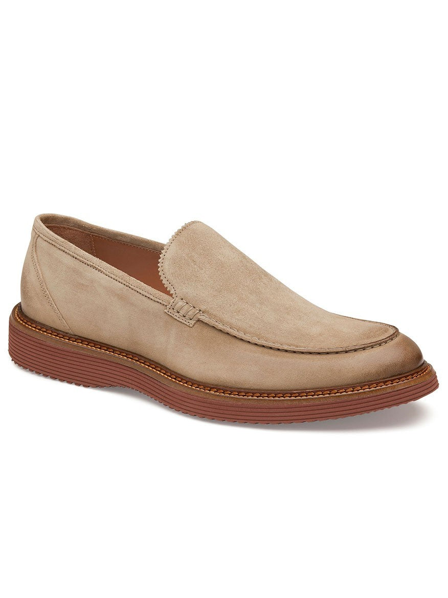 J & M Collection Jameson Venetian in Taupe Italian Suede