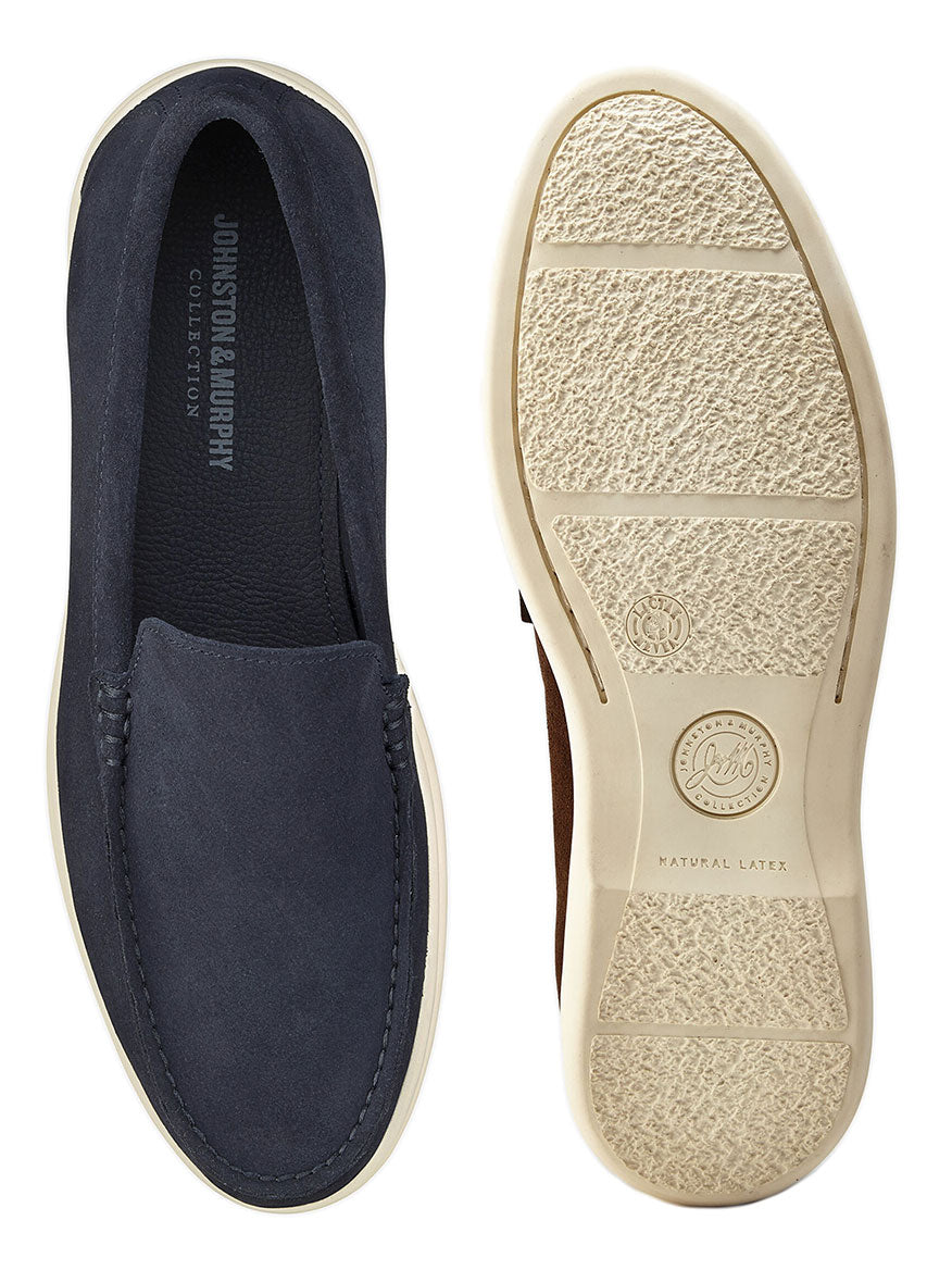 J & M Collection Marlow Venetian in Navy English Suede