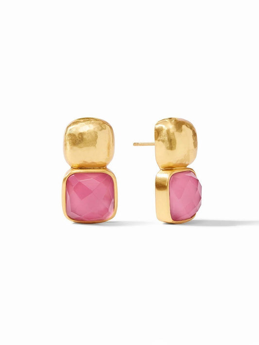 Julie Vos Catalina Earring in Iridescent Peony Pink