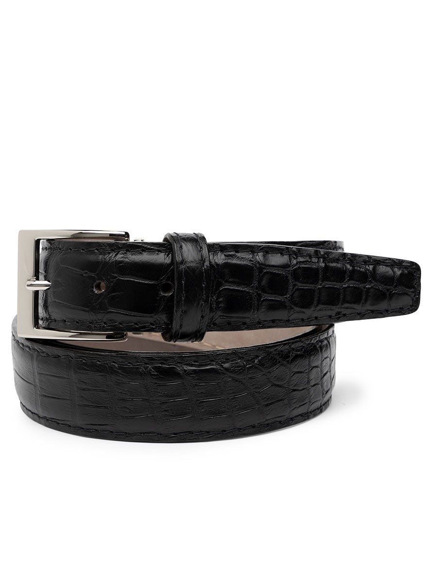 LEN Belts American Alligator Belt in Black