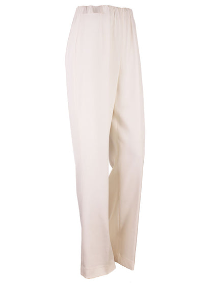 Lafayette 148 New York Luxe Stretch Crepe De Chine Studio Pant in Cloud