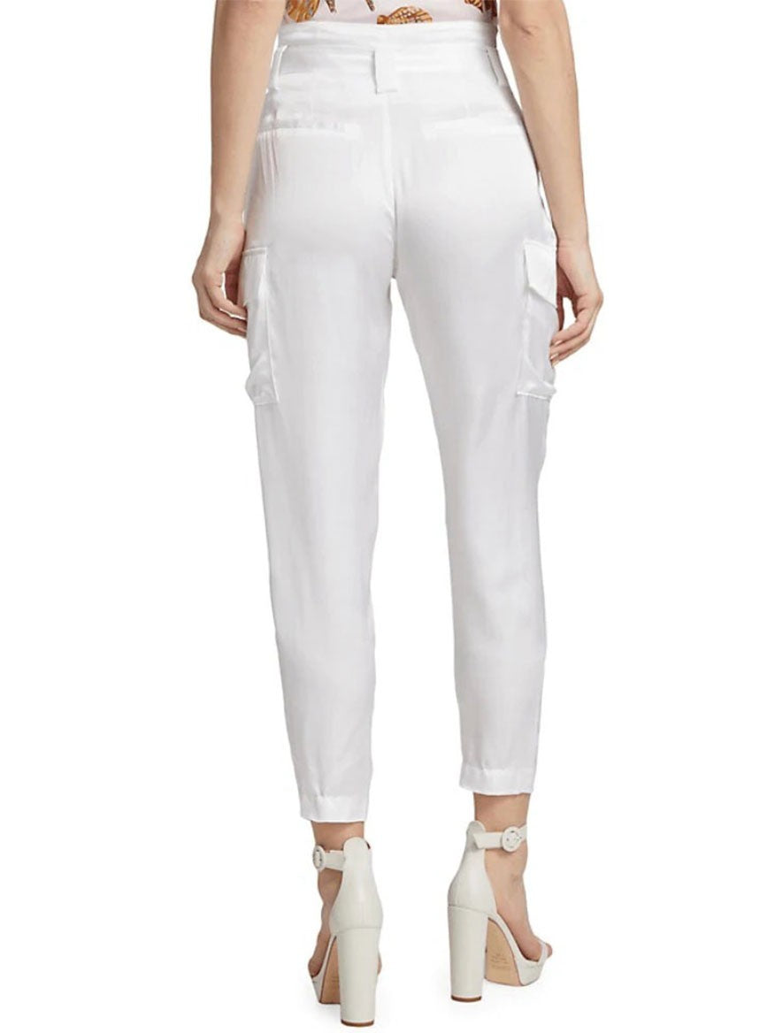 L'Agence Roxy Paperbag Cargo Pant in White