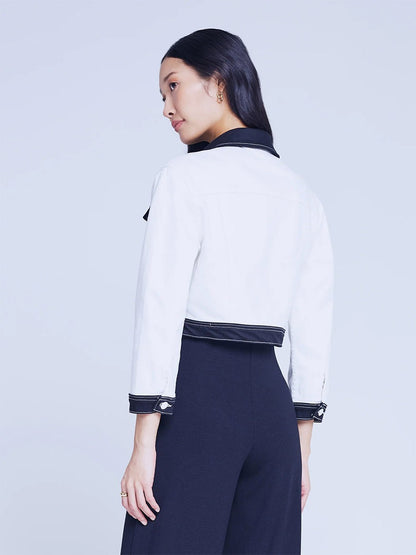 L'Agence Koda Jacket in White/Black