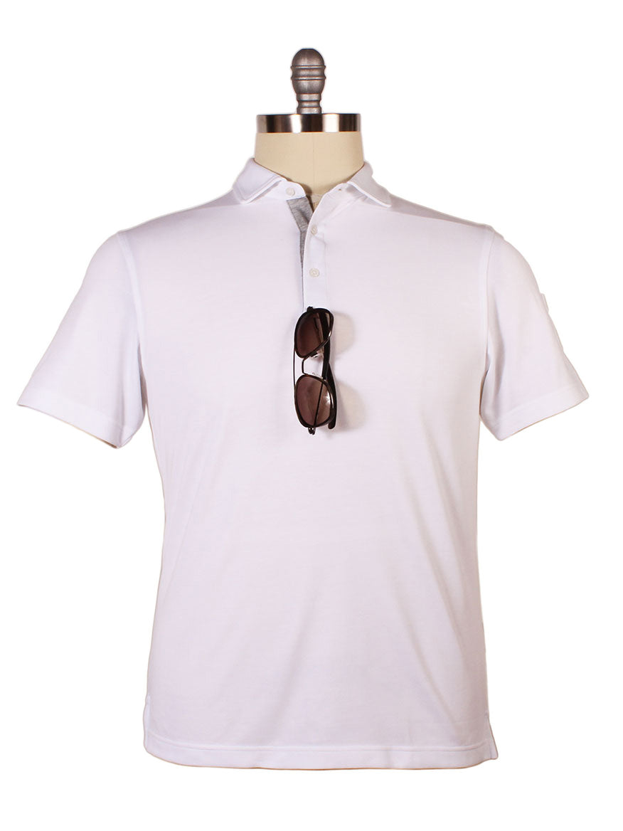 Larrimor's Essential Performance Cotton Polo Sport Fit in White