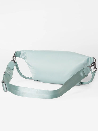 MZ Wallace Bowery Sling in Silver Blue Bedford