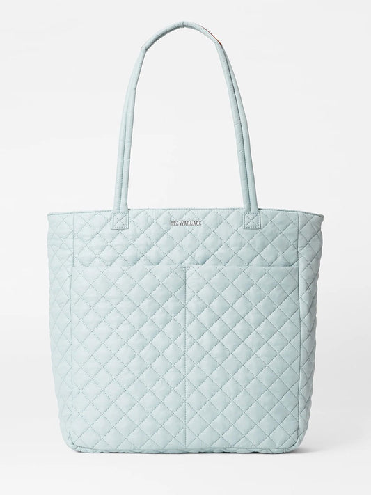 MZ Wallace Large Metro Quatro Tote in Silver Blue Oxford