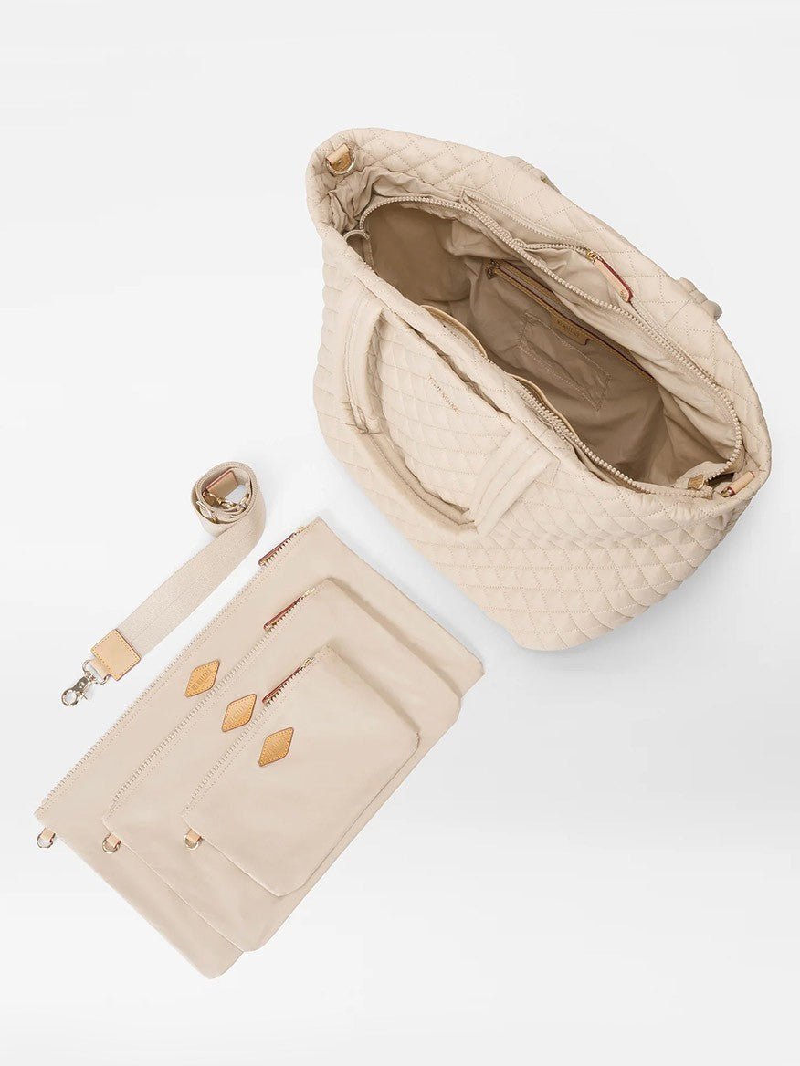 MZ Wallace Large Metro Tote Deluxe in Buff Oxford