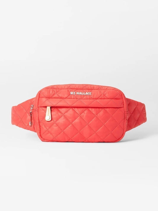 MZ Wallace Metro Belt Bag in Coral Oxford